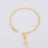 Pulso Denario Virgen Milagrosa 2.45g / 6 1/2 in / 3.1mm Oro Amarillo 18K
