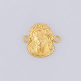 Herraje Rostro de Cristo 0.8g / 3/4 in Oro Amarillo 18K