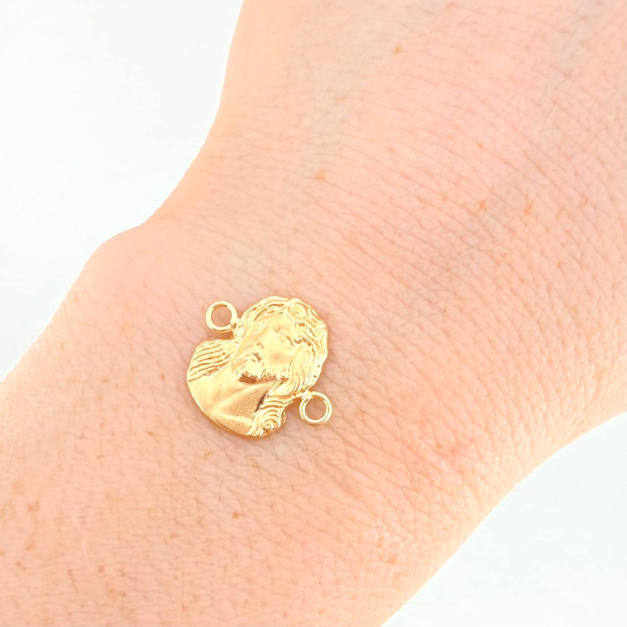 Herraje Rostro de Cristo 0.8g / 3/4 in Oro Amarillo 18K