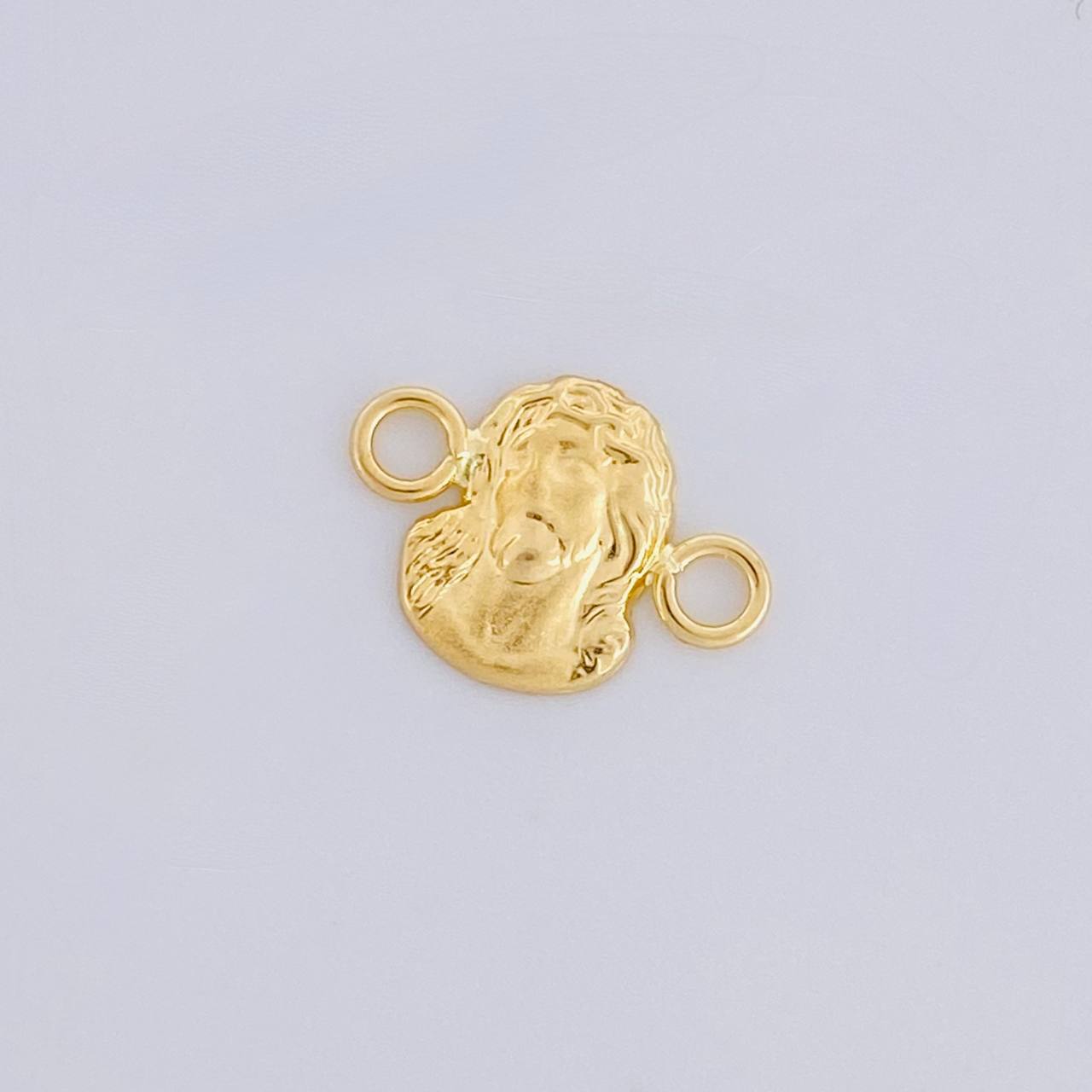 Herraje Rostro de Cristo 0.35g / 1/2 in Oro Amarillo 18K