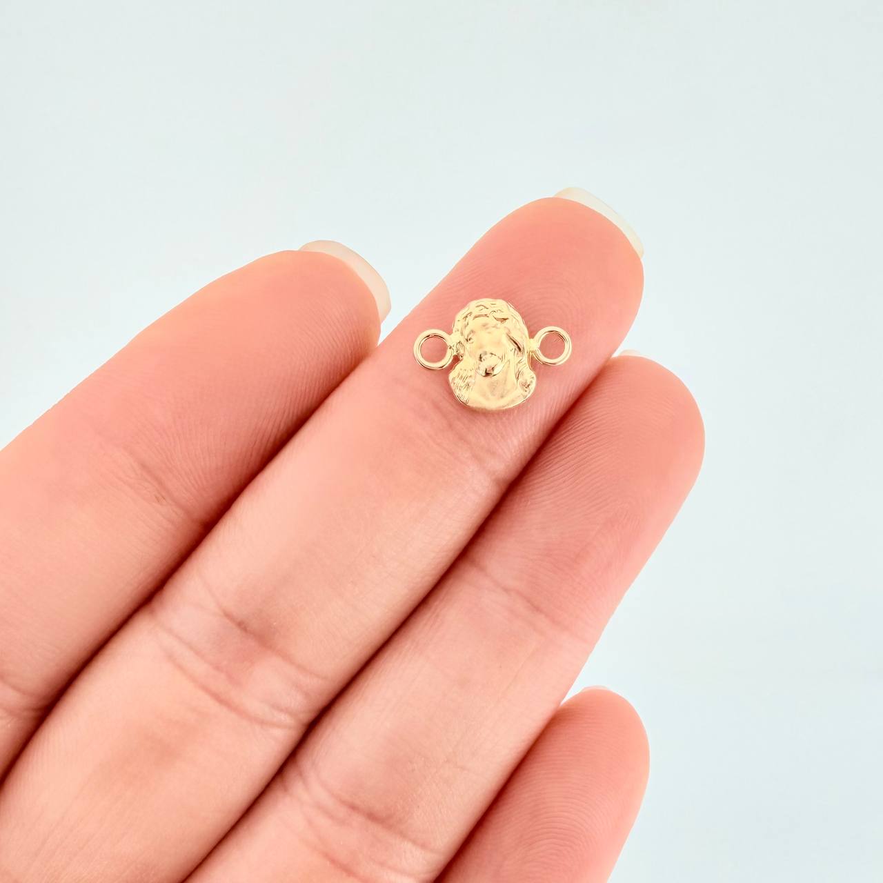 Herraje Rostro de Cristo 0.35g / 1/2 in Oro Amarillo 18K
