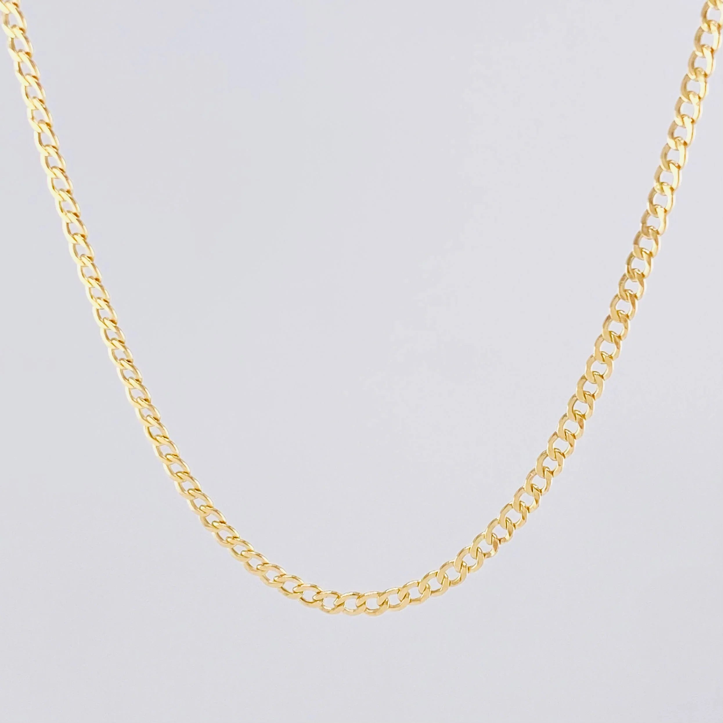 Cadena Cubana 3g / 60cm / 2.4mm Oro Amarillo 18K