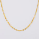 Cadena Cubana 3g / 60cm / 2.4mm Oro Amarillo 18K