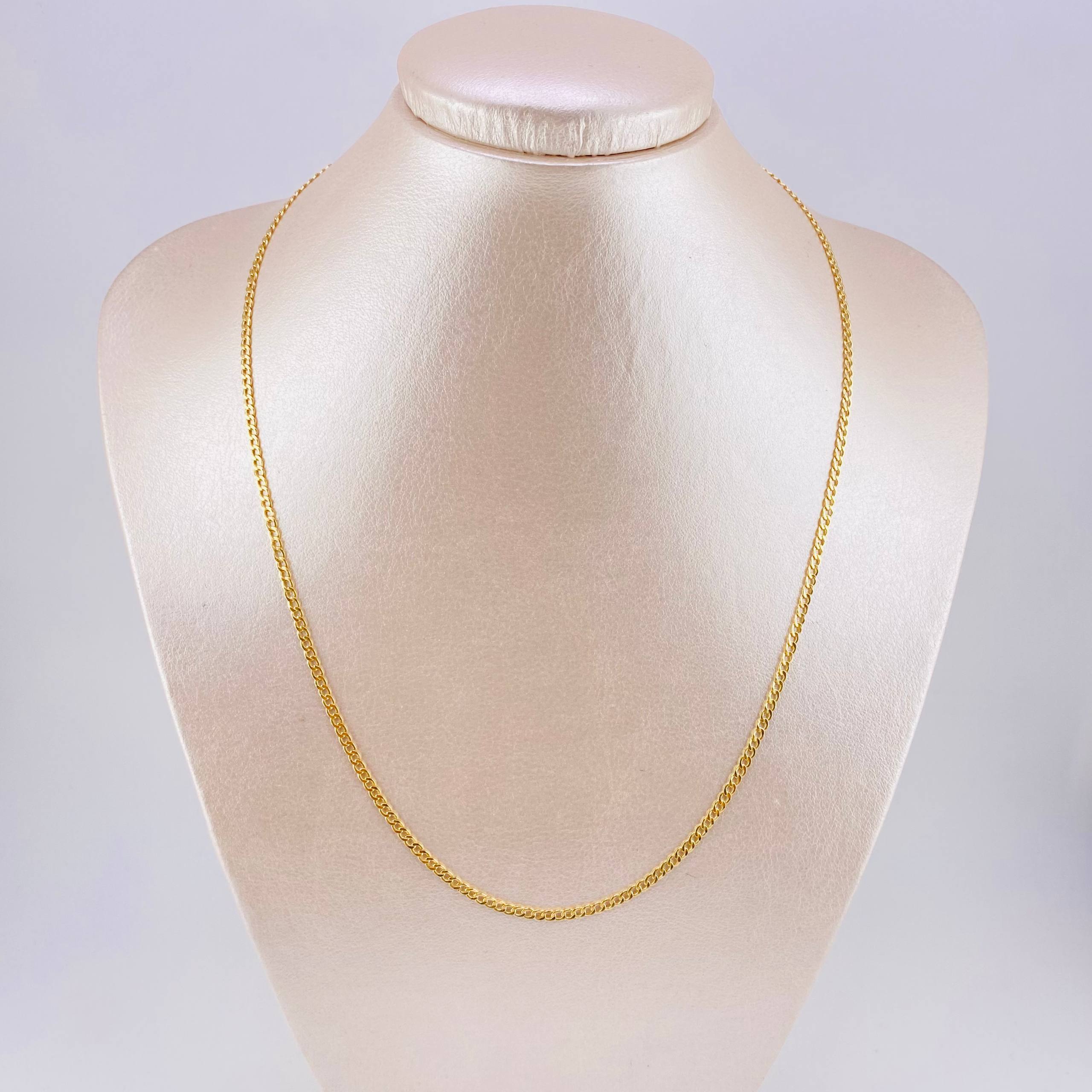Cadena Cubana 2.05g / 49.7 cm / 2.4mm Oro Amarillo 18K