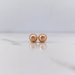 Stud Earrings Bead 0.85gr / 7mm Diamond Cut 18K Rose Gold $