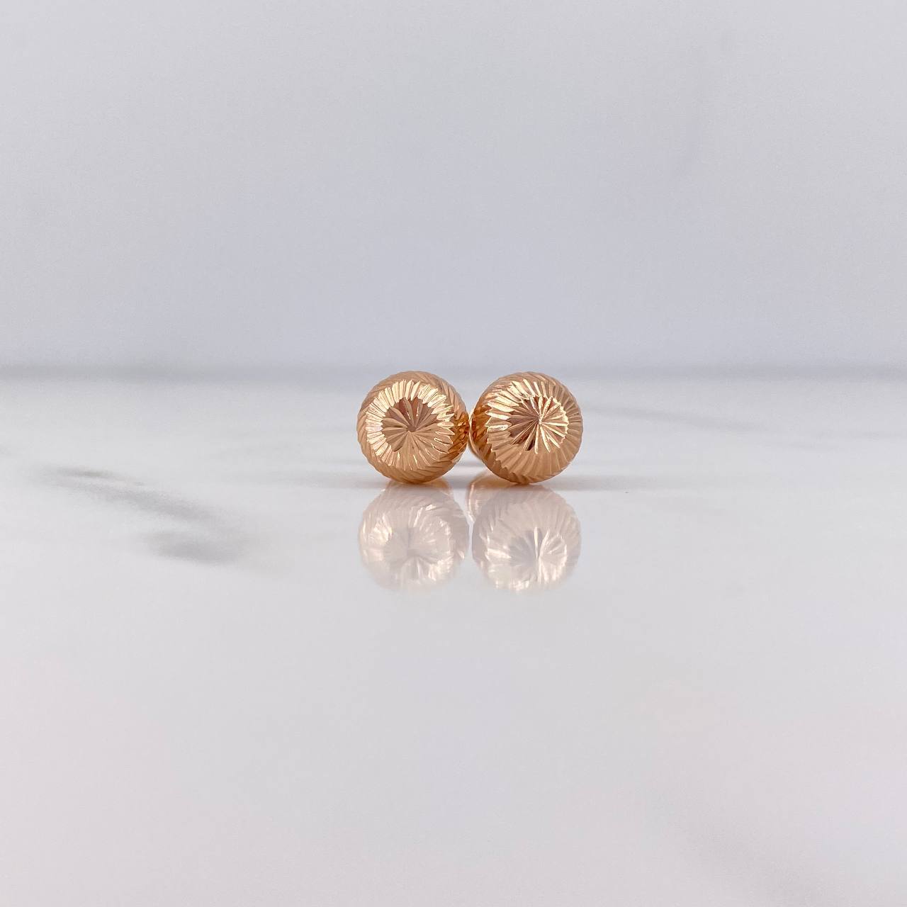Topos Bola 0.95gr / 8mm Diamantados Oro Rosa 18K $