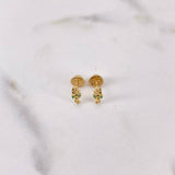 Topos Caballito De Mar 0.75gr / Circones Verdes Oro Amarillo 18K $