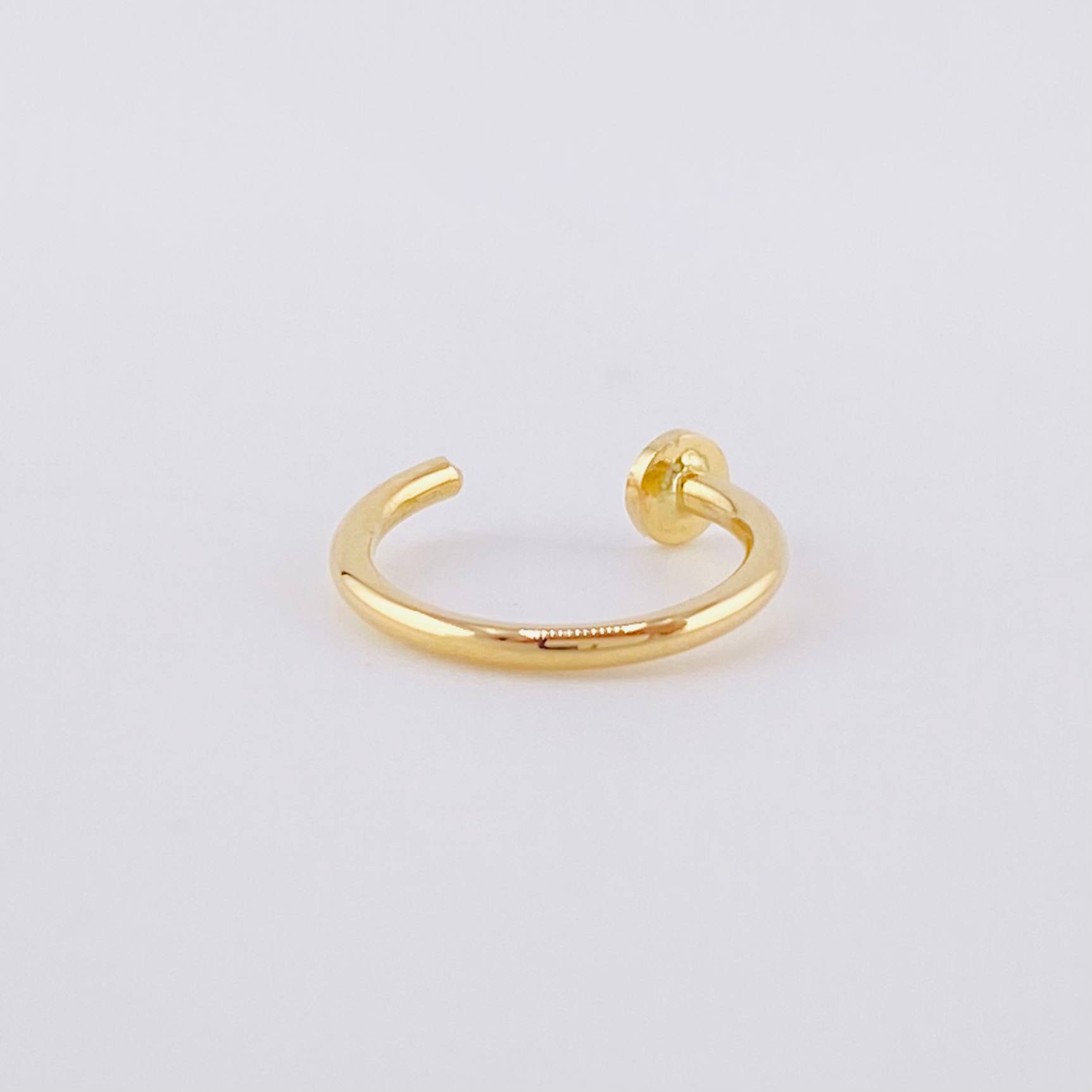 Piercing Earcuff Simulador Circular 0.3 g / 1/2 in Oro Amarillo 18K