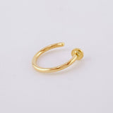 Piercing Earcuff Simulador Circular 0.3 g / 1/2 in Oro Amarillo 18K