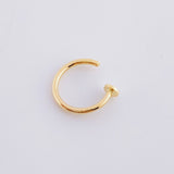 Piercing Earcuff Simulador Circular 0.3 g / 1/2 in Oro Amarillo 18K