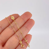 Pulso Denario Virgen Milagrosa 1.7 g / 7 in / 1.8 mm Oro Amarillo 18K