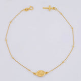 Pulso Denario Virgen Milagrosa 1.5 g / 8 in / 1.5 mm Oro Amarillo 18K