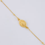 Pulso Denario Virgen Milagrosa 1.5 g / 8 in / 1.5 mm Oro Amarillo 18K