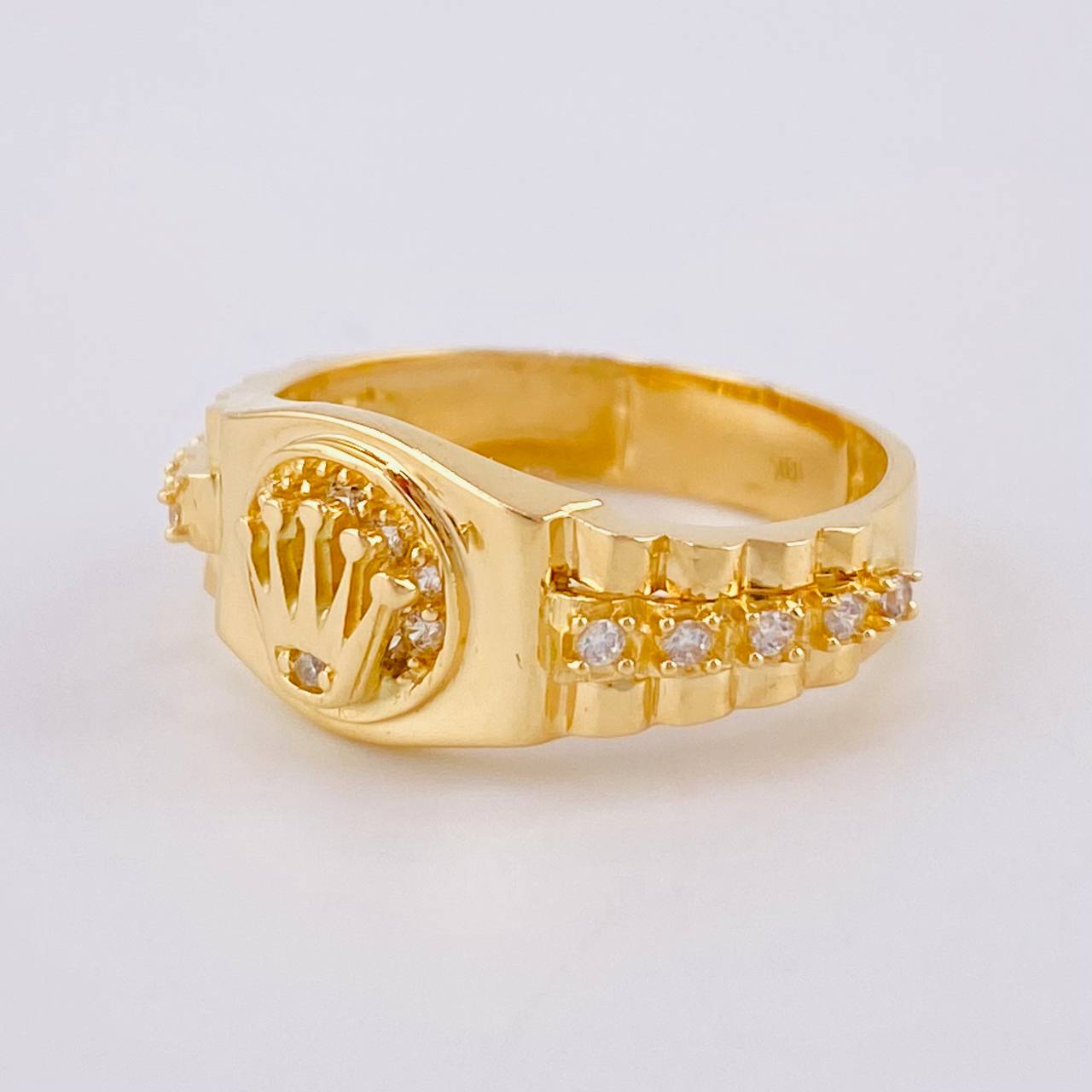 Anillo Correa Corona 4.55gr / T7 / Oro Amarillo 18K ©