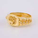 Anillo Correa Corona 4.55gr / T7 / Oro Amarillo 18K ©