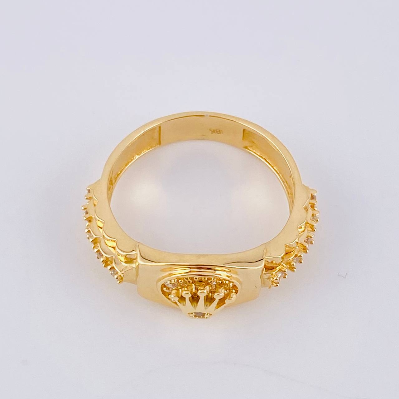 Anillo Correa Corona 4.55gr / T7 / Oro Amarillo 18K ©