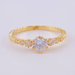Anillo Solitario Chispa Escalada 2gr / T7 1/2 / Oro Amarillo 18K ©