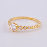 Anillo Solitario Chispa Escalada 2gr / T7 1/2 / Oro Amarillo 18K ©