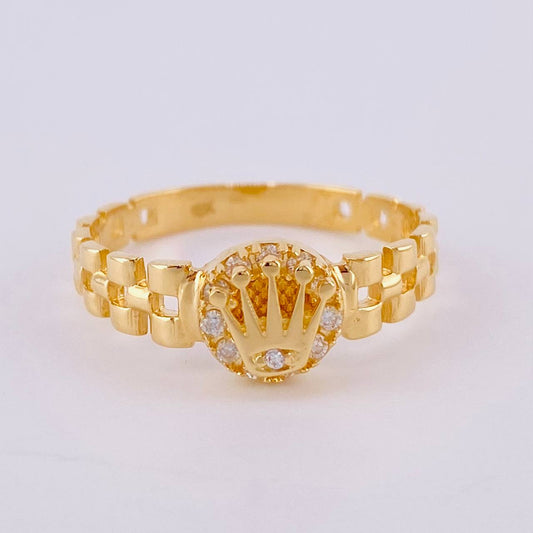 Anillo Correa Corona 2.6 g / T7 1/4 Oro Amarillo 18K