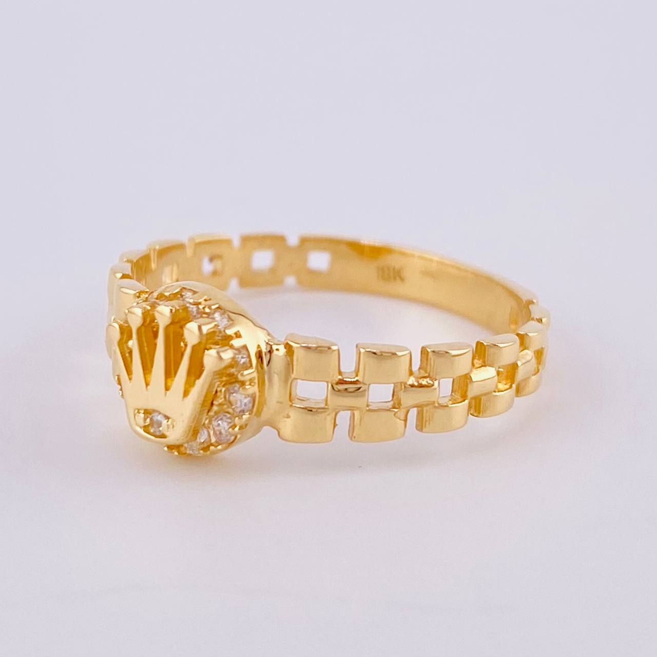 Anillo Correa Corona 2.6 g / T7 1/4 Oro Amarillo 18K