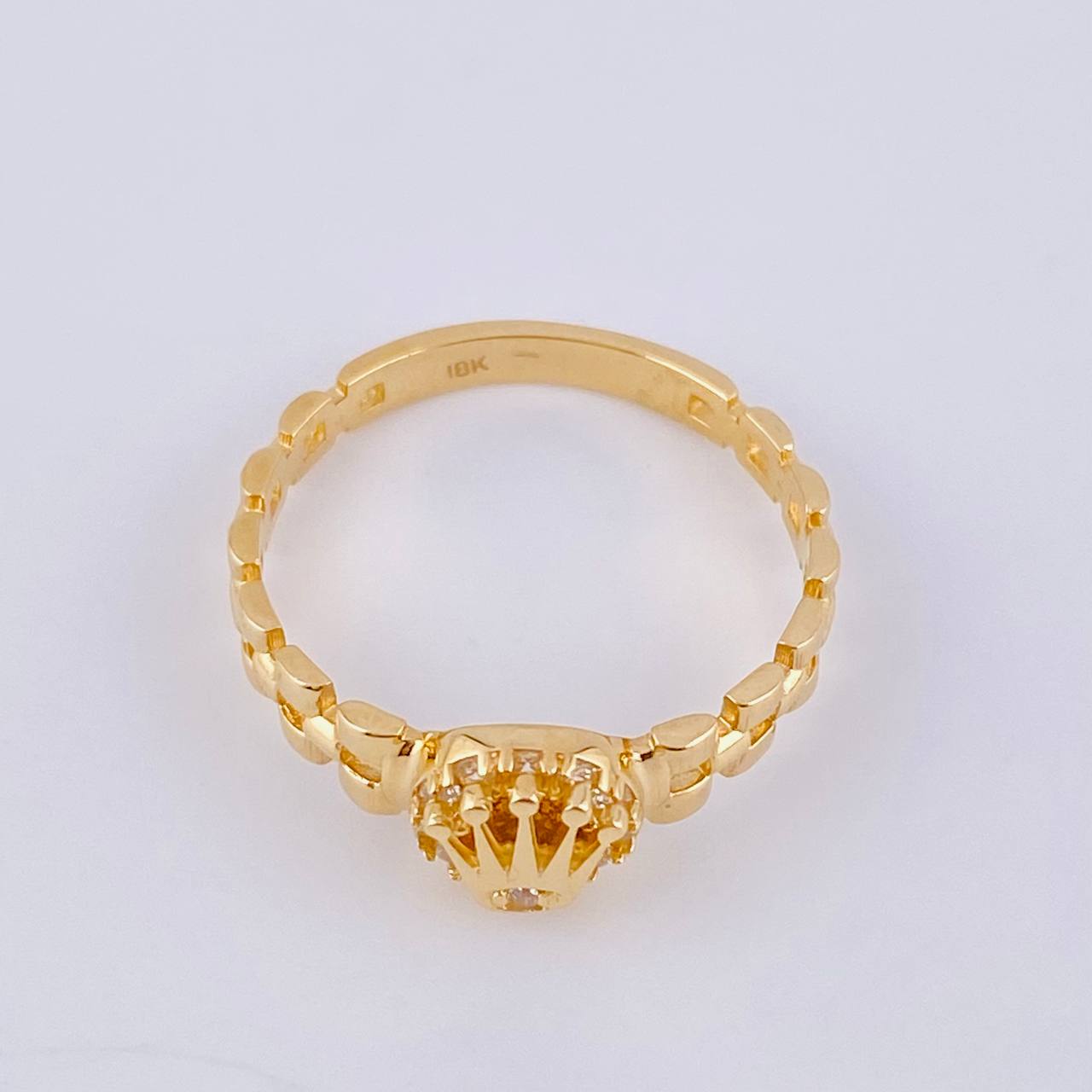 Anillo Correa Corona 2.6 g / T7 1/4 Oro Amarillo 18K