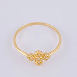 Anillo Cruz Floreada 1.2gr / T7 1/2 / Oro Amarillo 18K *