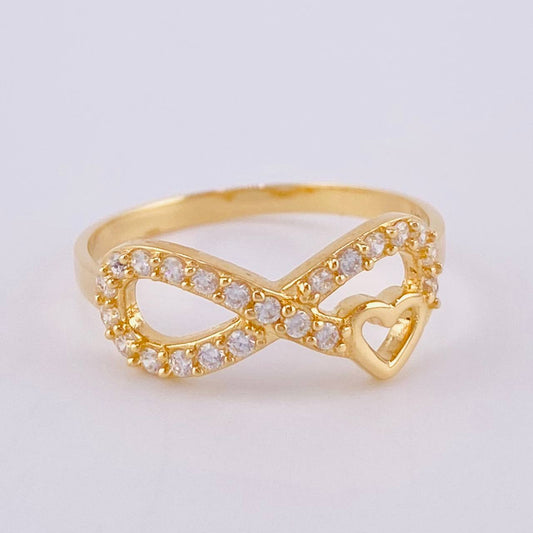 Anillo Infinito Corazón 1.8 g / T6 Oro Amarillo 18K
