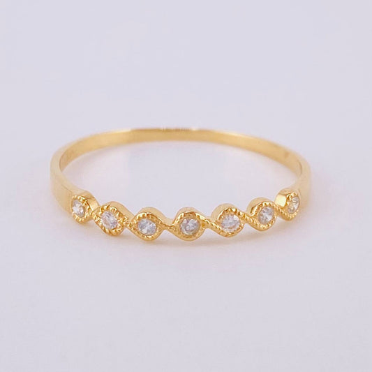 Anillo Burbujas 0.9gr / T6 1/2 / Oro Amarillo 18K *
