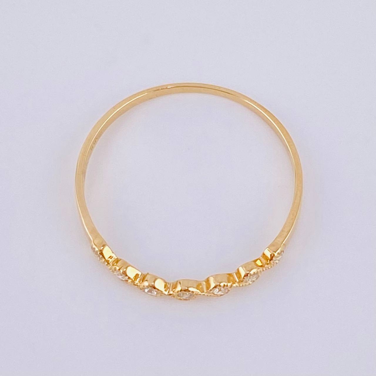 Anillo Burbujas 0.9gr / T6 1/2 / Oro Amarillo 18K *
