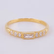 Anillo Baguette Seis Estrellas 1.55gr / T6 1/2 / Oro Amarillo 18K ©