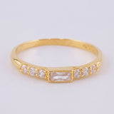 Anillo Baguette Seis Estrellas 1.55gr / T6 1/2 / Oro Amarillo 18K ©