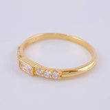 Anillo Baguette Seis Estrellas 1.55gr / T6 1/2 / Oro Amarillo 18K ©