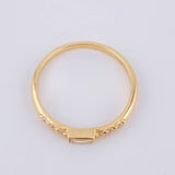 Anillo Baguette Seis Estrellas 1.55gr / T6 1/2 / Oro Amarillo 18K ©