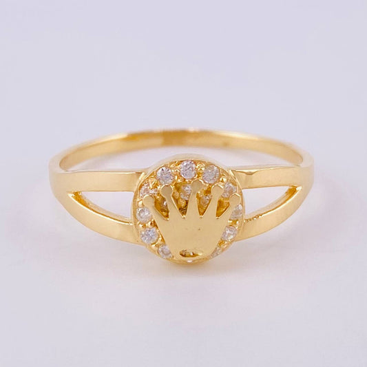 Anillo Ovalo Corona 2.45 g / T6 1/2 Oro Amarillo 18K