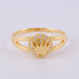 Oval Crown Ring 2.5gr / T8 / Yellow Gold 18K ©