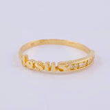 Anillo Jesús 1.45 g / T7 1/2 Oro Amarillo 18K