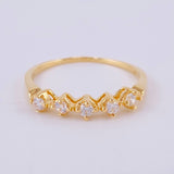 Anillo Estrellas Quintuples 1.35gr / T7 1/2 / Oro Amarillo 18K *