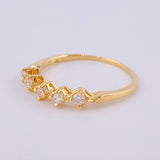 Anillo Estrellas Quintuples 1.35gr / T7 1/2 / Oro Amarillo 18K *