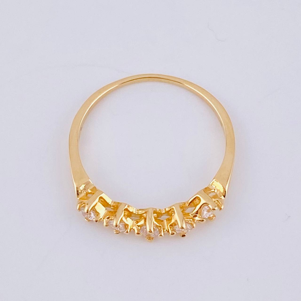Anillo Estrellas Quintuples 1.35gr / T7 1/2 / Oro Amarillo 18K *