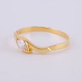 Anillo Solitario Ojo De Osiris 1.35gr / T7 / Oro Amarillo 18K ©