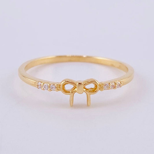 Anillo Moño 1.15 g / T7 1/2 Oro Amarillo 18K