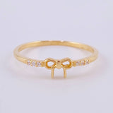 Anillo Moño 1.15 g / T7 1/2 Oro Amarillo 18K