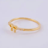 Bow Ring 1.25gr / T6 1/2 / 18K Yellow Gold *