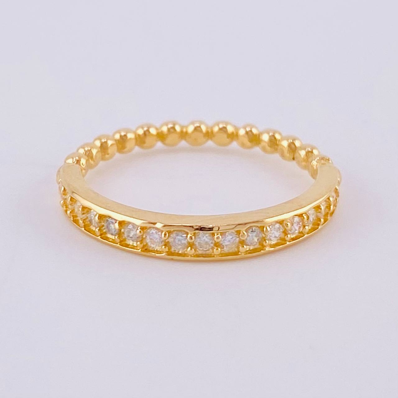 Anillo Burbujas Carril 1.8gr / T4 3/4 / Oro Amarillo 18K ©