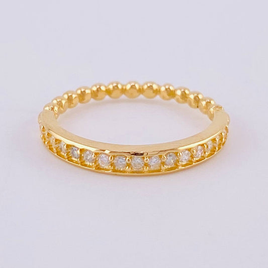 Anillo Burbujas Carril 2gr / T6 1/4 / Oro Amarillo 18K *