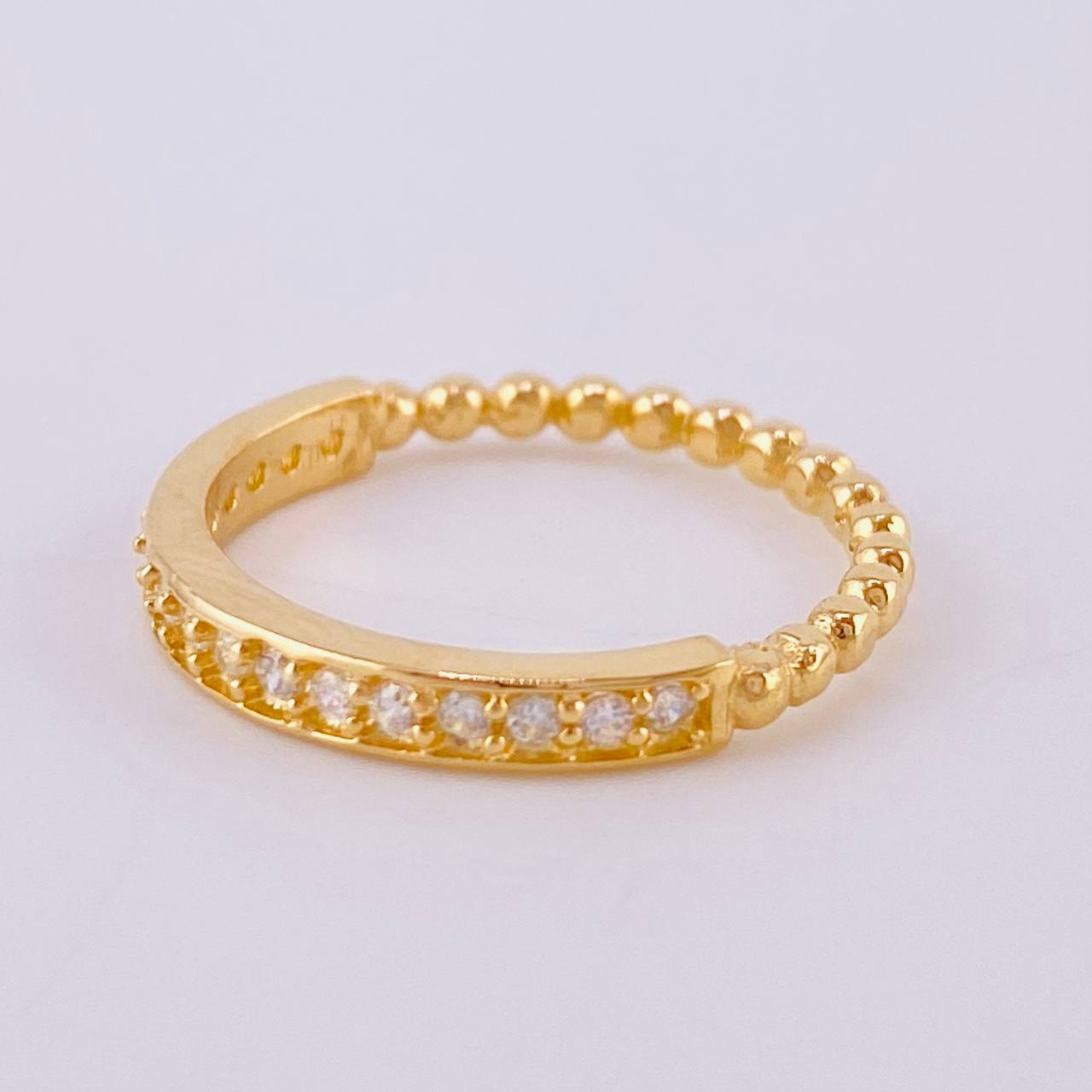 Anillo Burbujas Carril 1.8gr / T4 3/4 / Oro Amarillo 18K ©