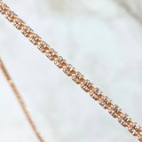 Morse Chain Ice 5gr / 50cm / 1.5mm Two Yellow White Gold +3 18K ©