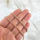 Morse Chain Ice 5gr / 50cm / 1.5mm Two Yellow White Gold +3 18K ©