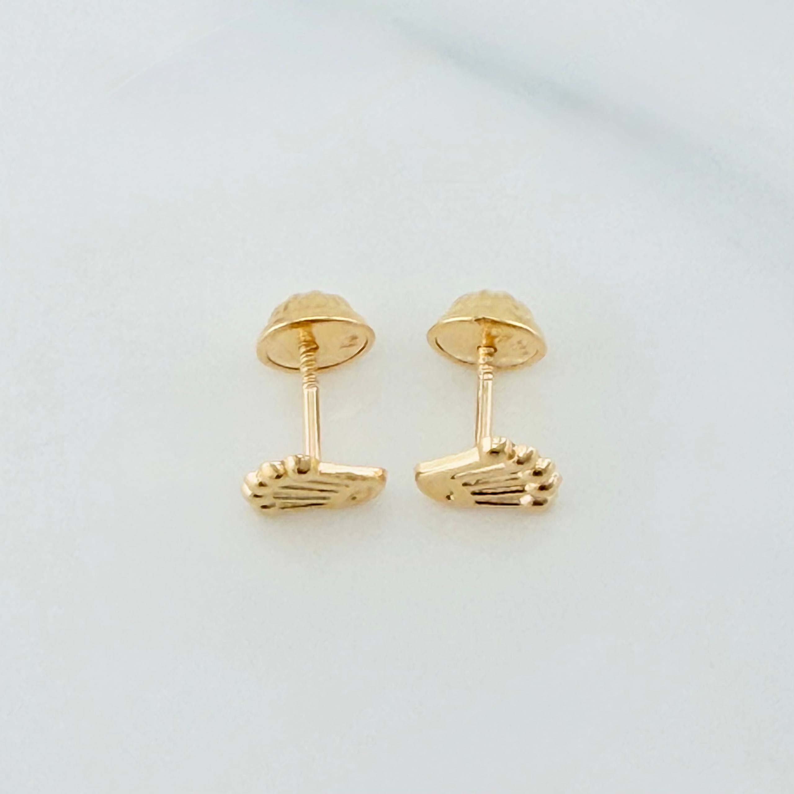 Stud Earrings Corona 0.6 g / in / 6.8 mm Yellow Gold 18K