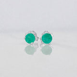 Topos Circulo Esmeralda 60 Pts 0.8 g / in / 4.6 mm Plata 925